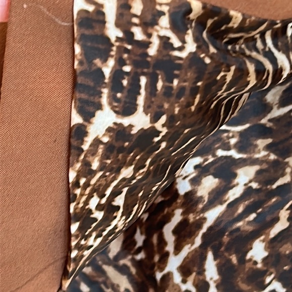 Kasper Sportswear Brown Jacket with Tortoise Buttons and Leopard Lining sz.10 - Picture 4 of 8